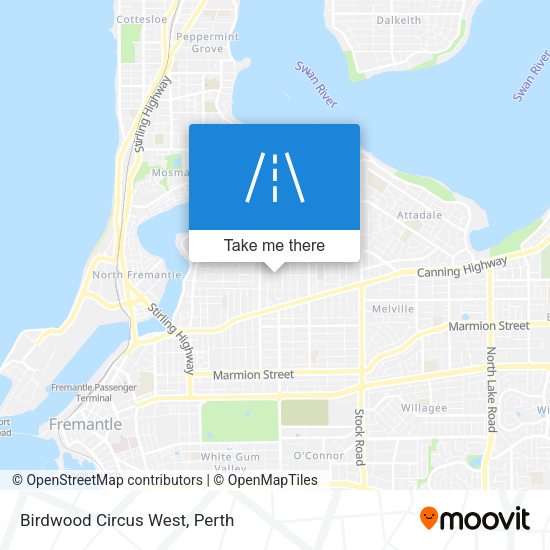 Birdwood Circus West map