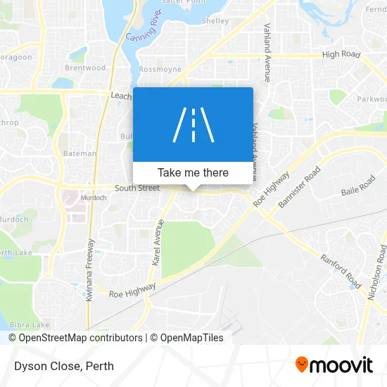 Mapa Dyson Close