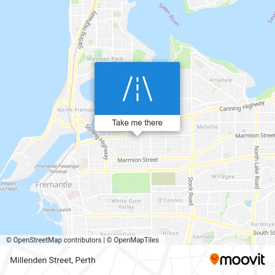 Millenden Street map