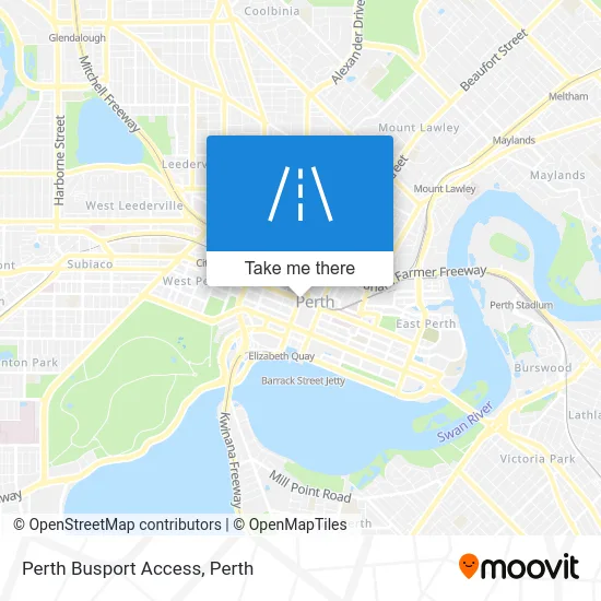 Mapa Perth Busport Access