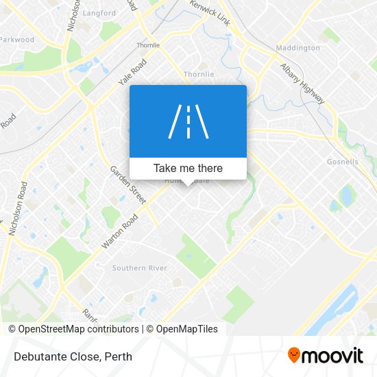 Debutante Close map