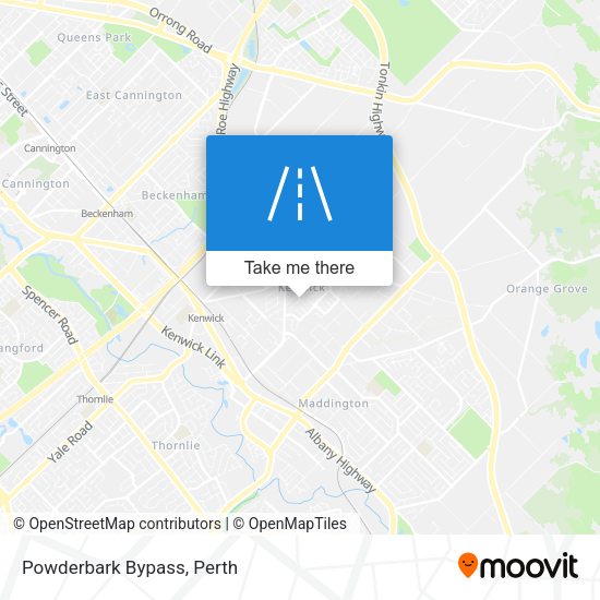 Powderbark Bypass map