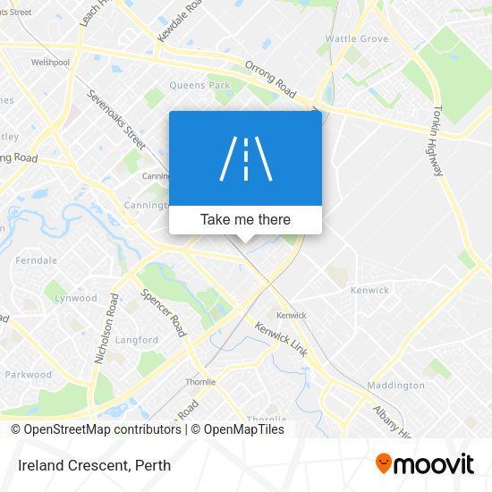 Ireland Crescent map