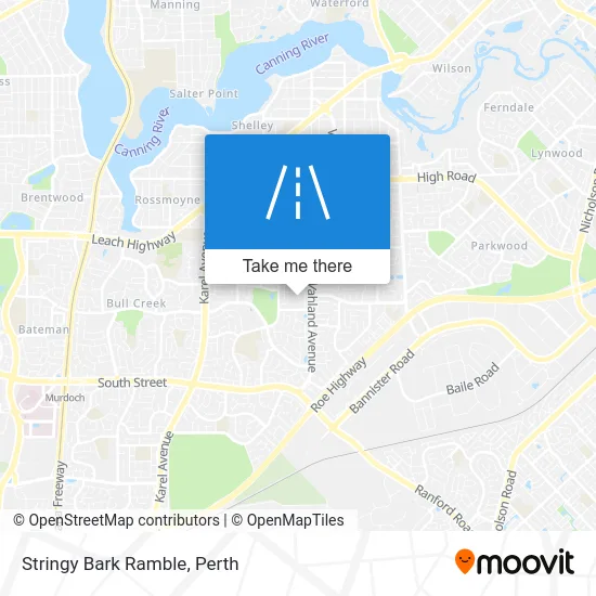 Mapa Stringy Bark Ramble