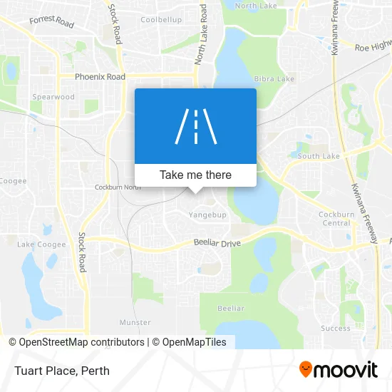 Mapa Tuart Place