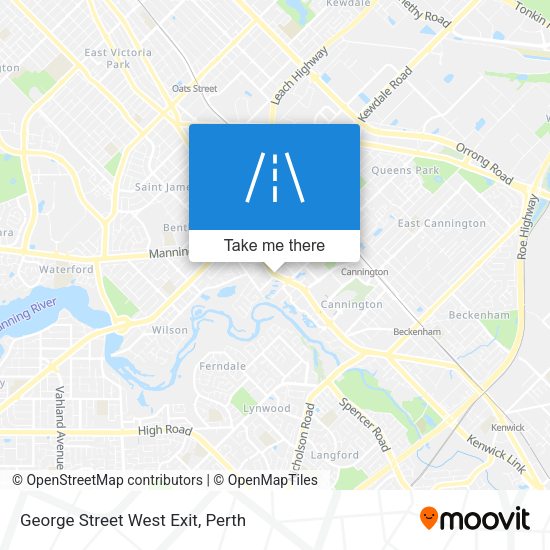 George Street West Exit map