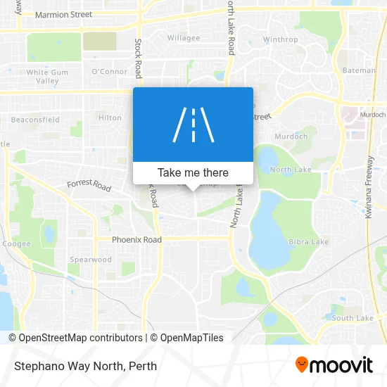 Mapa Stephano Way North