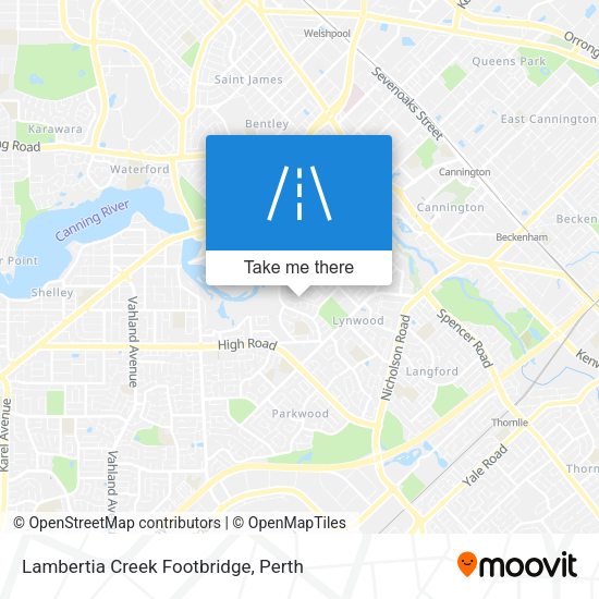 Lambertia Creek Footbridge map