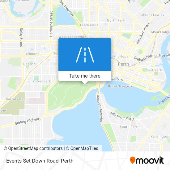 Mapa Events Set Down Road