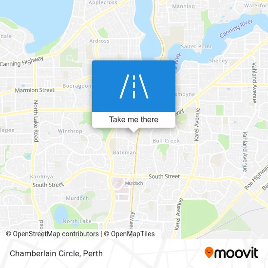 Mapa Chamberlain Circle