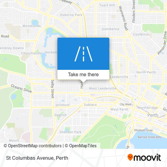 St Columbas Avenue map