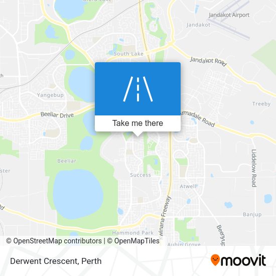 Derwent Crescent map