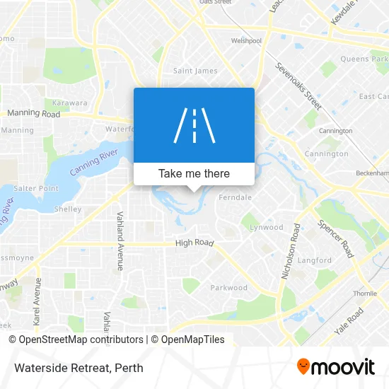 Mapa Waterside Retreat