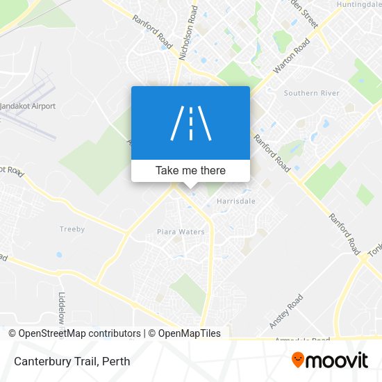 Canterbury Trail map