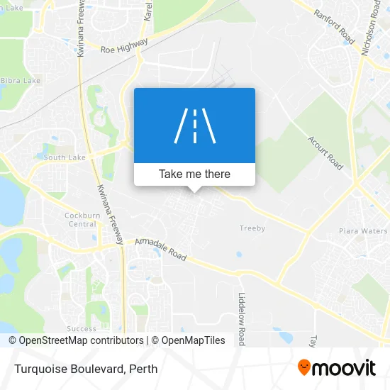 Mapa Turquoise Boulevard