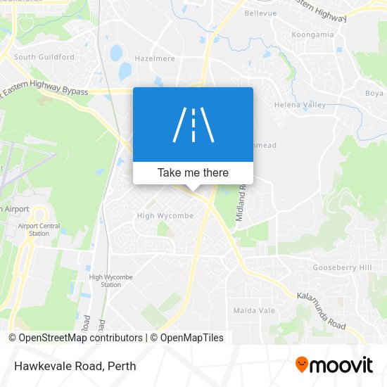 Hawkevale Road map