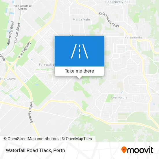 Mapa Waterfall Road Track