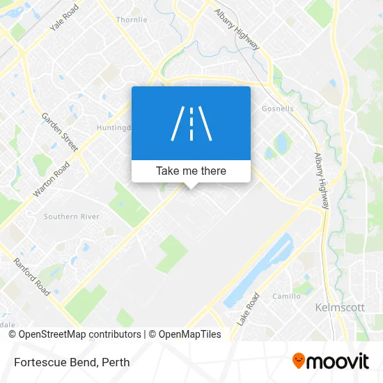 Mapa Fortescue Bend
