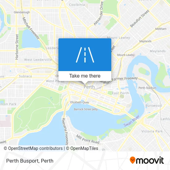 Mapa Perth Busport
