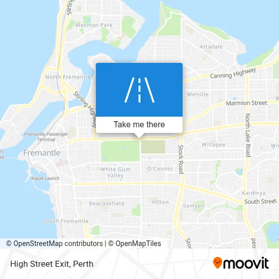 Mapa High Street Exit