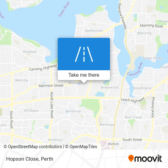 Hopson Close map