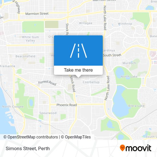 Simons Street map