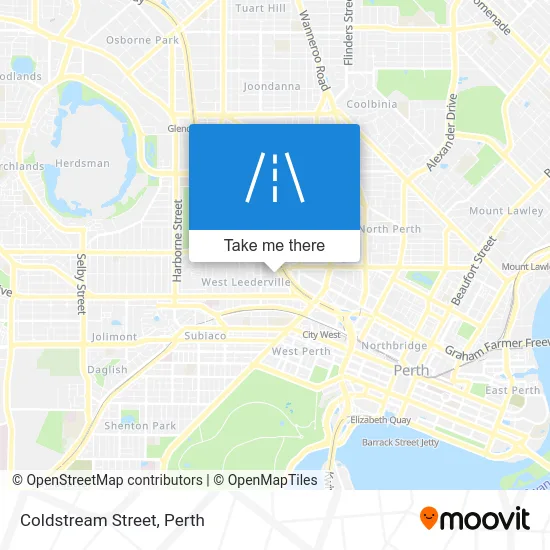Mapa Coldstream Street