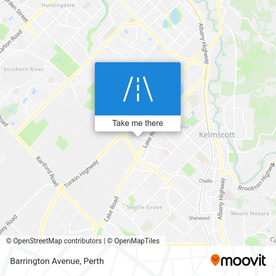 Barrington Avenue map