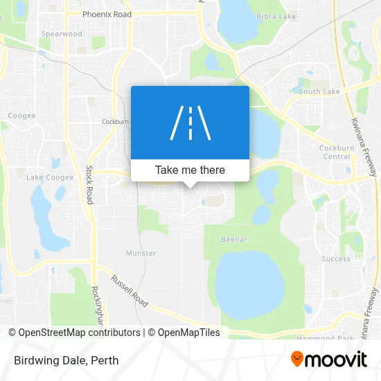 Mapa Birdwing Dale