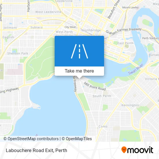 Mapa Labouchere Road Exit