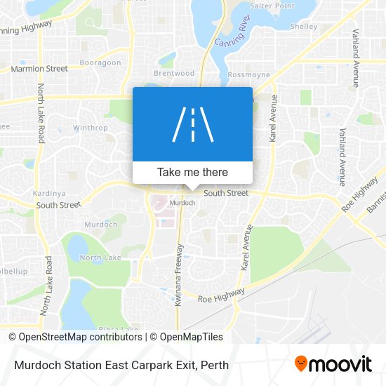 Murdoch Station East Carpark Exit map