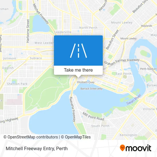 Mapa Mitchell Freeway Entry