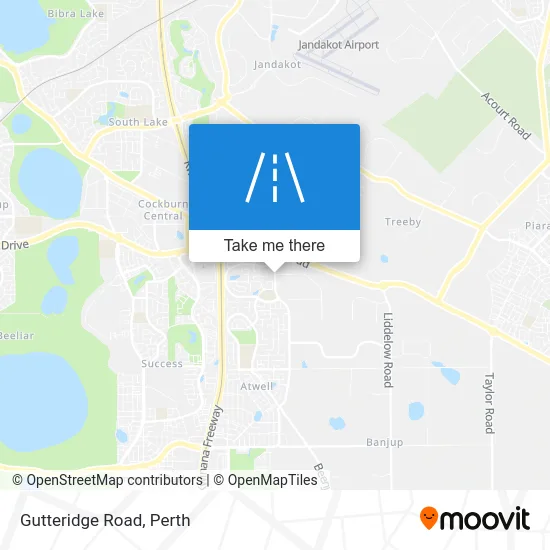 Mapa Gutteridge Road