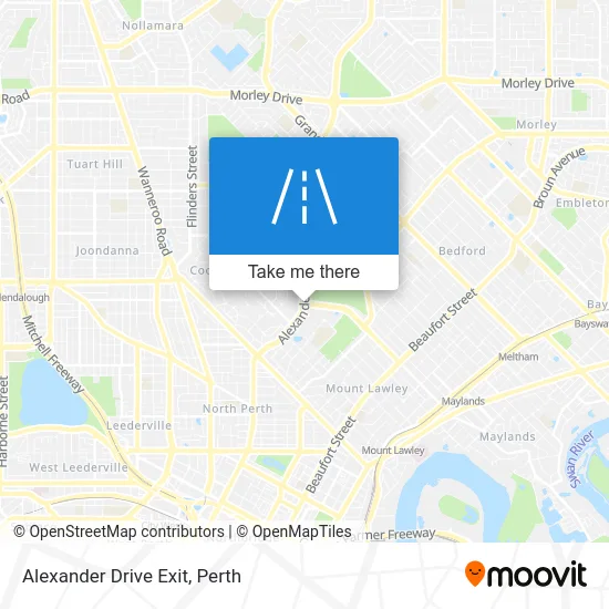 Mapa Alexander Drive Exit