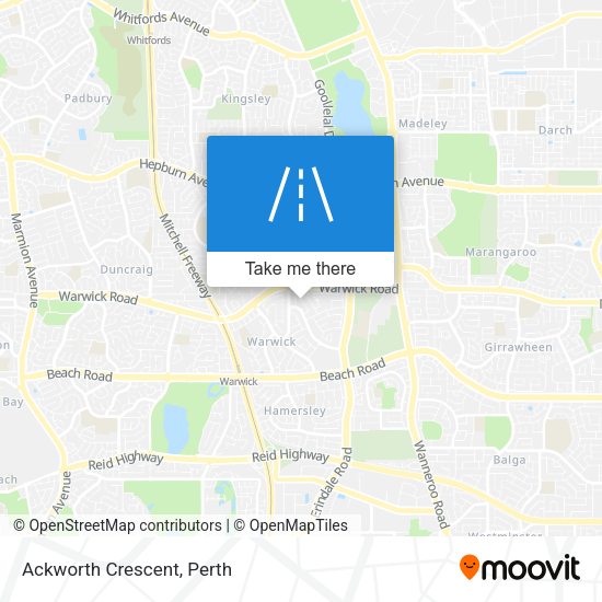 Ackworth Crescent map