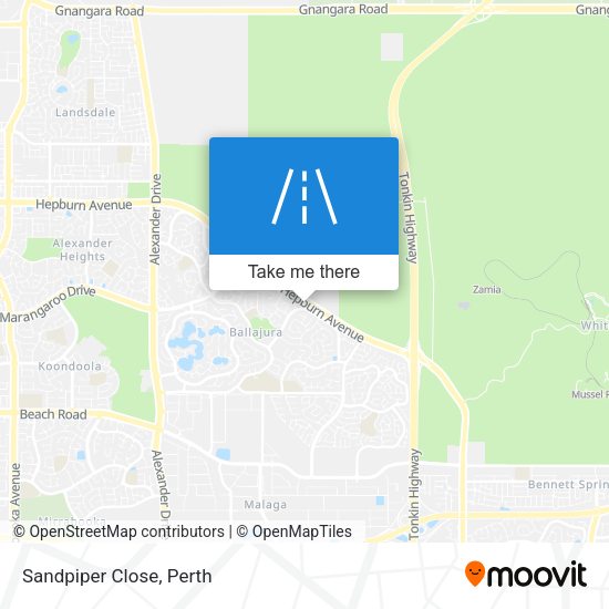 Sandpiper Close map