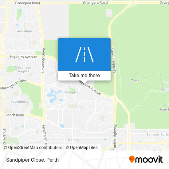 Mapa Sandpiper Close