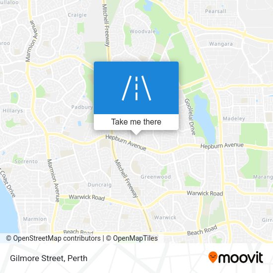 Gilmore Street map