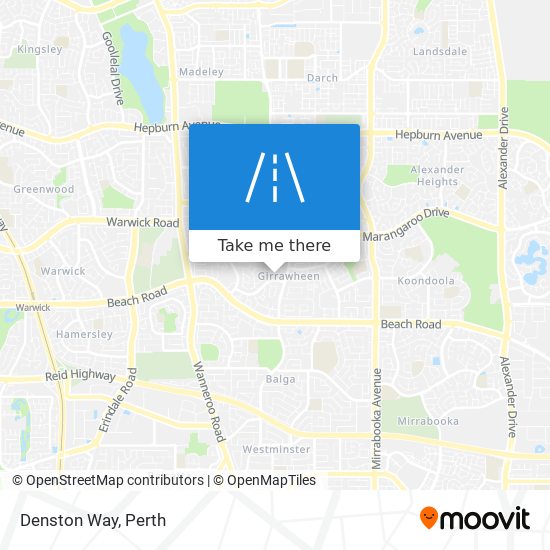 Denston Way map