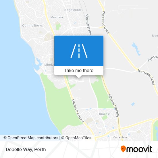 Debelle Way map