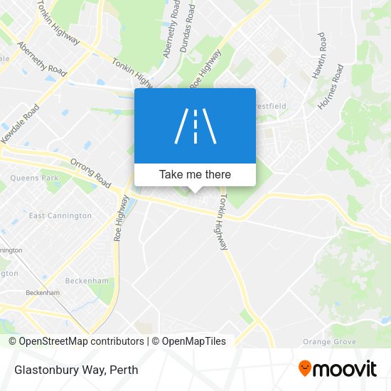 Glastonbury Way map