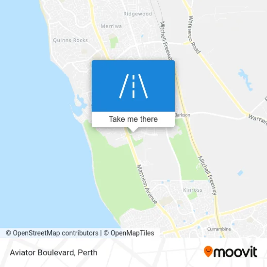 Mapa Aviator Boulevard