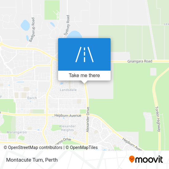 Montacute Turn map