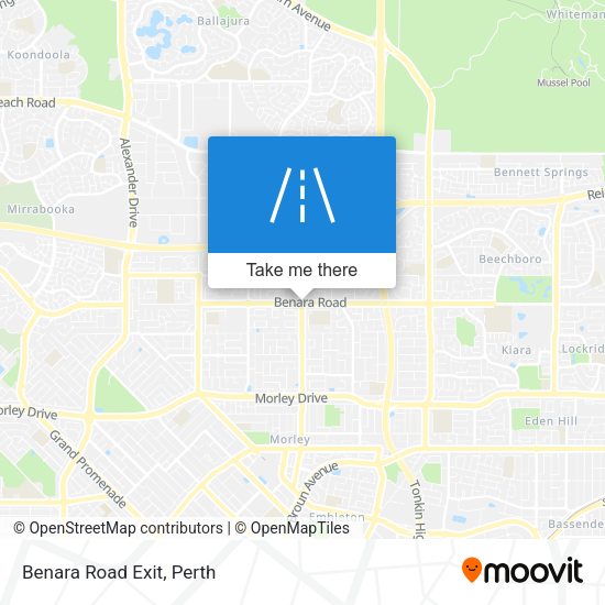Benara Road Exit map