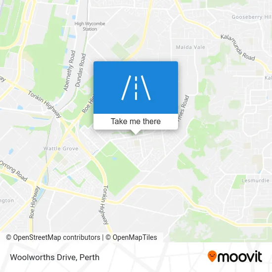Mapa Woolworths Drive
