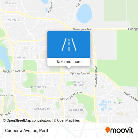 Canberra Avenue map