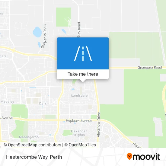 Mapa Hestercombe Way