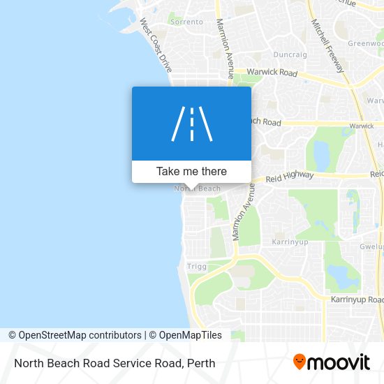 North Beach Road Service Road map