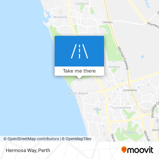 Hermosa Way map