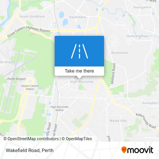 Wakefield Road map